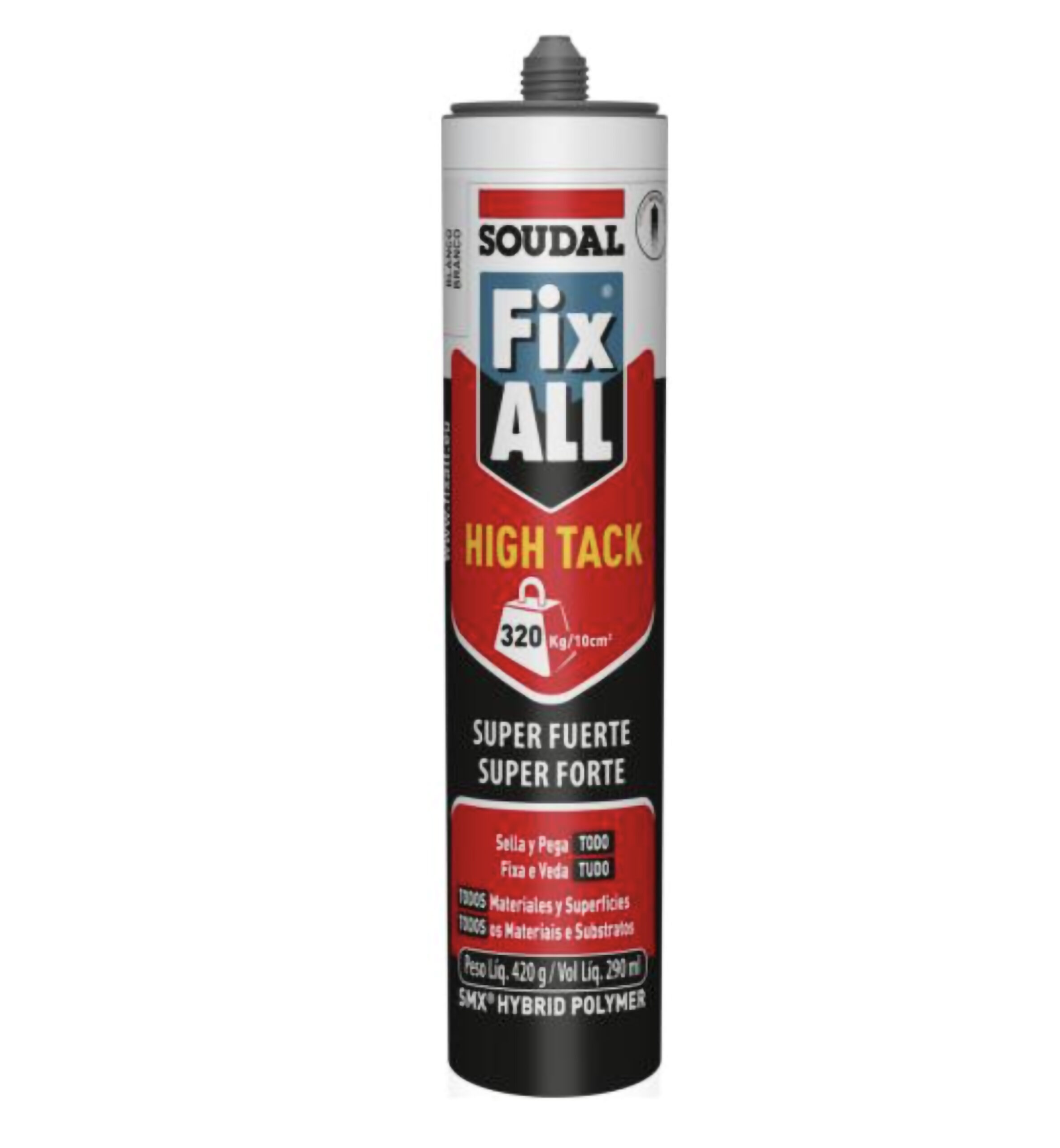Fix All High Tack, Adhesivo fuerte en cartucho color blanco