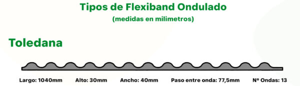Flexiband ondulado Toledana - Imagen 2