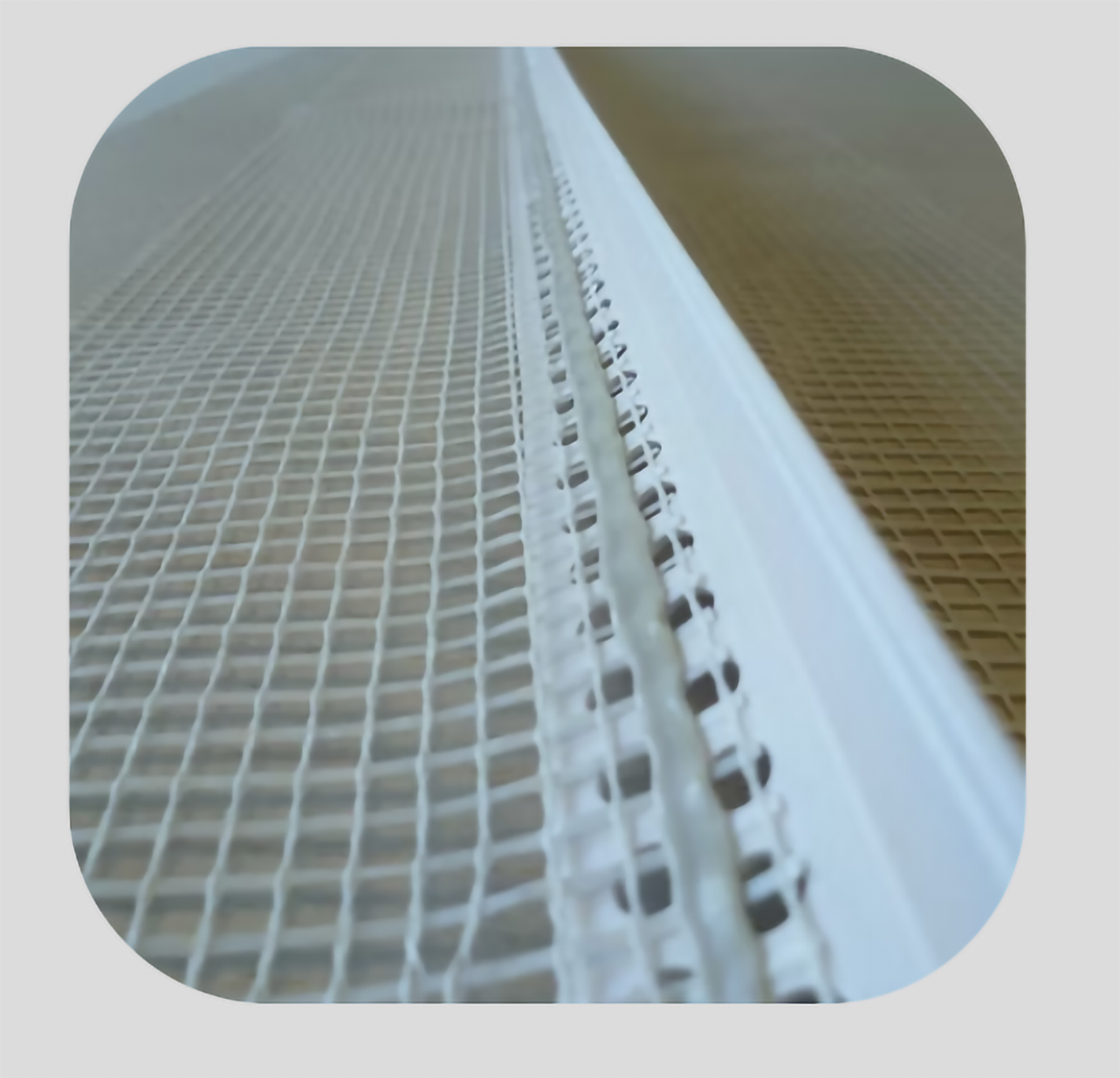 Perfil corta gotera c/malla PVC 2,5 Mt