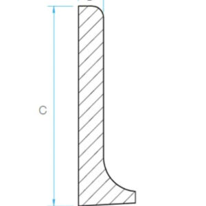 Zócalo Z-100 Blanco altura 10cm largo 1,3m.